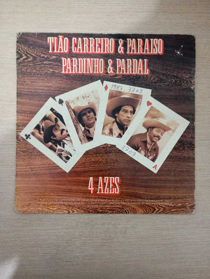 Lp Vinil Tião Carreiro Paraíso Pardinho Pardal 4 Azes