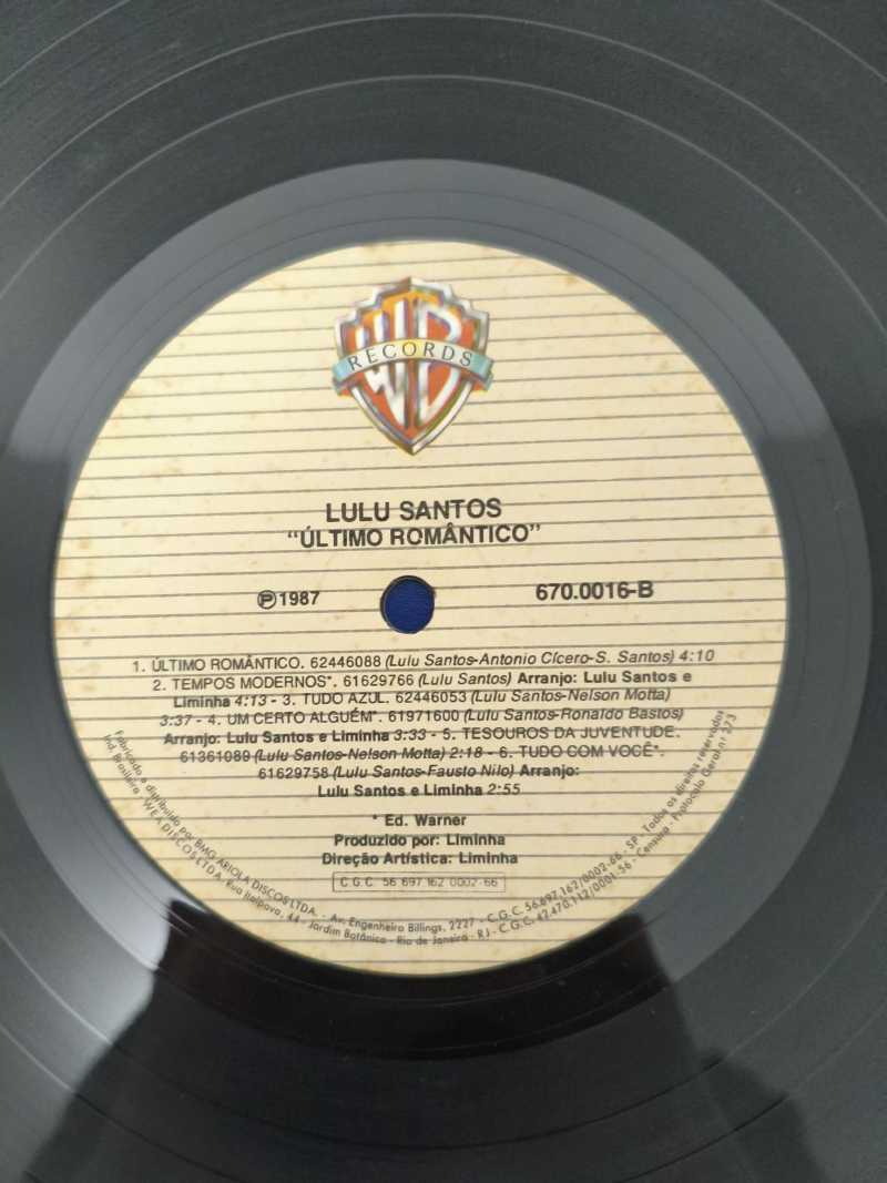 Lp Vinil Lulu Santos Último Romântico Com Encarte