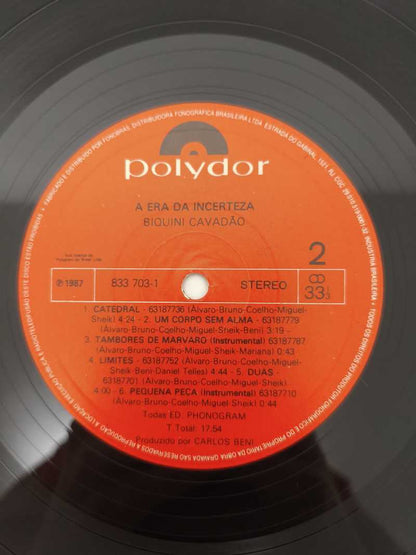 Lp Vinil Biquini Cavadão A Era Da Incerteza Com Encarte
