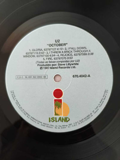 Lp Vinil U2 October Com Encarte