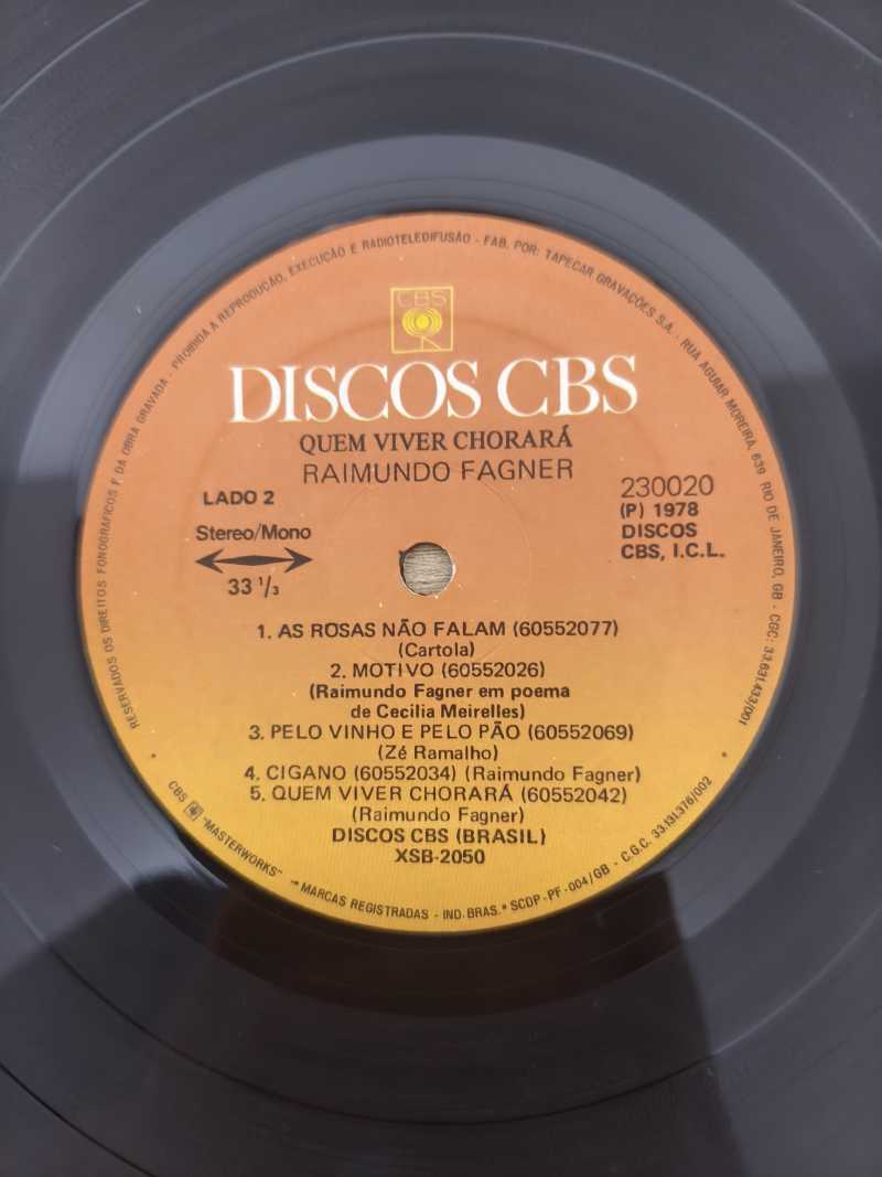 Lp Vinil Raimundo Fagner Eu Canto / Quem Viver Chorará