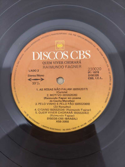 Lp Vinil Raimundo Fagner Eu Canto / Quem Viver Chorará