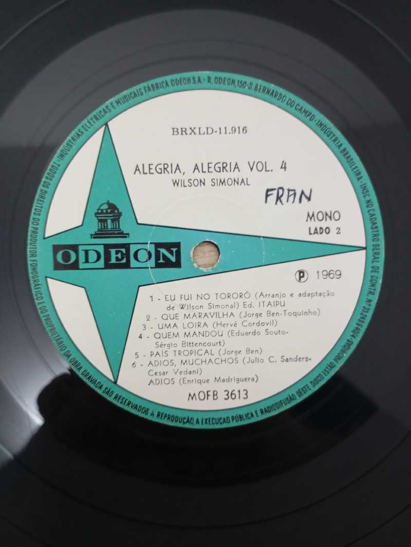 Lp Vinil Wilson Simonal Alegria, Alegria !!!