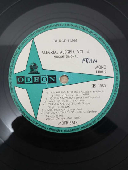 Lp Vinil Wilson Simonal Alegria, Alegria !!!