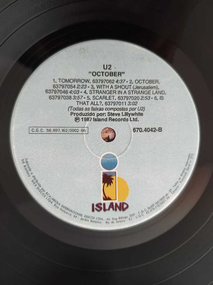 Lp Vinil U2 October Com Encarte