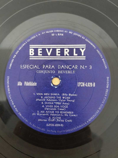 Lp Vinil Conjunto Beverly Especial para dançar Vol. 3