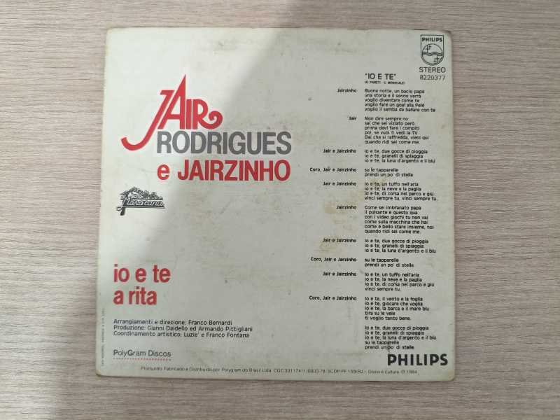 Compacto Vinil Jair Rodrigues & Jairzinho Io e Te