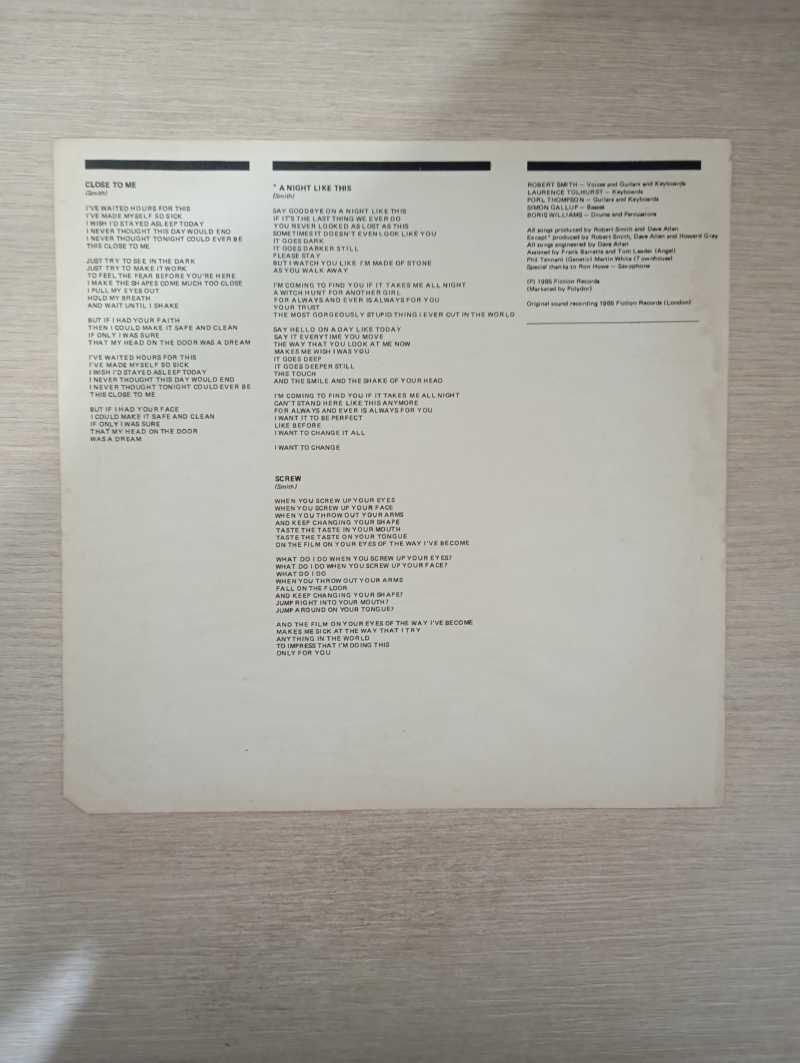 Lp Vinil The Cure The Head On The Door Com Encarte