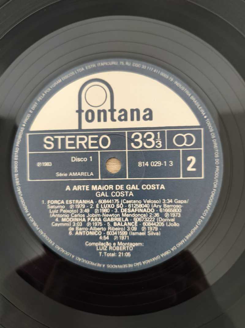 Lp Vinil Gal Costa A arte maior de Duplo