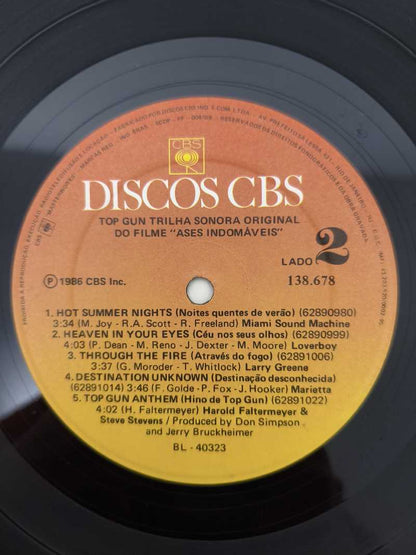 Lp Vinil Top Gun Ases Indomáveis Com Encarte