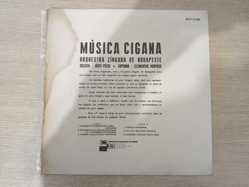 Lp Vinil Música Cigana Orquestra Zíngara de Budapeste