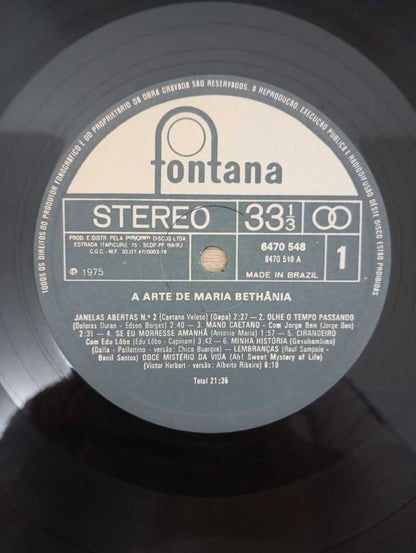 Lp Vinil Maria Bethânia A Arte De Maria Bethânia Duplo