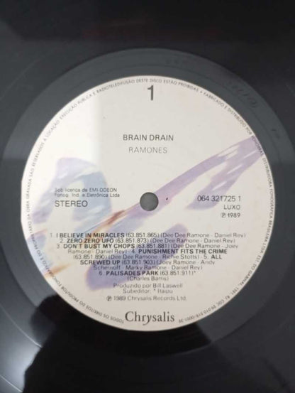Lp Vinil Ramones Brain Drain Com Encarte