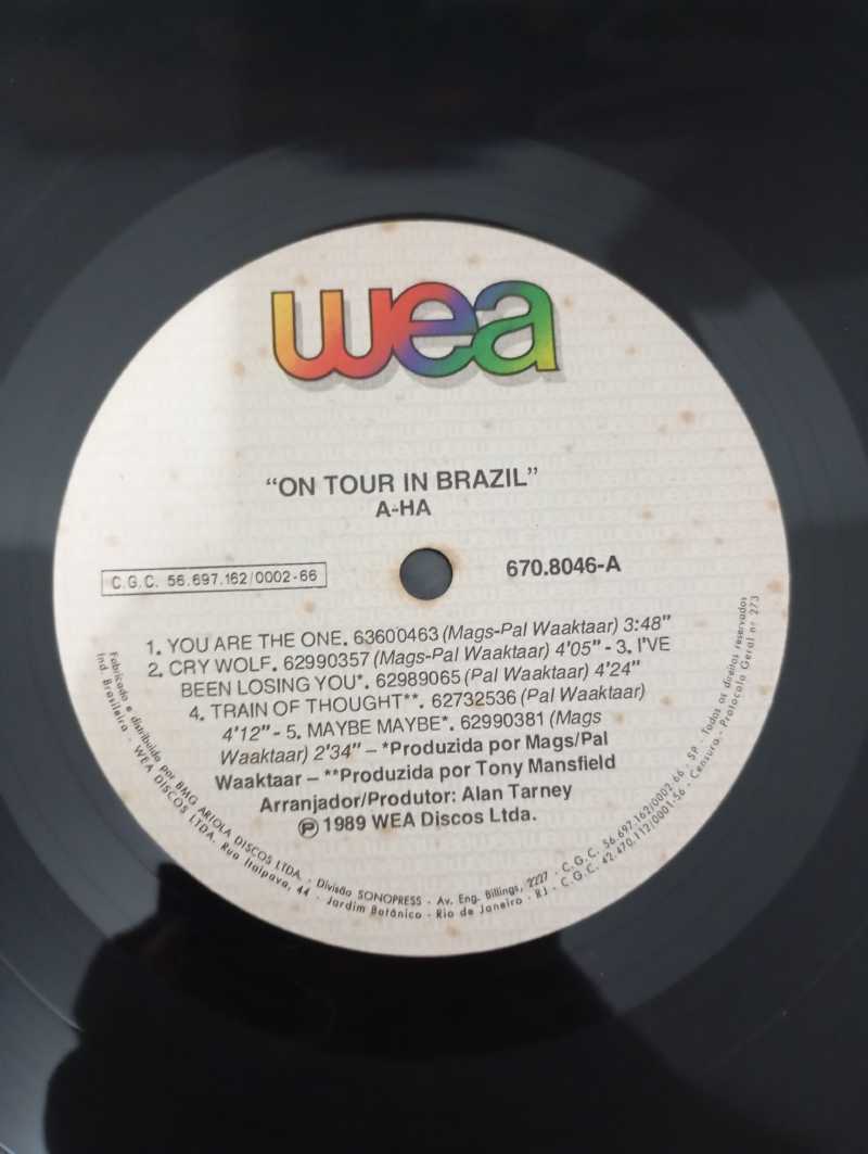 Lp Vinil a-ha On Tour In Brazil Com Encarte