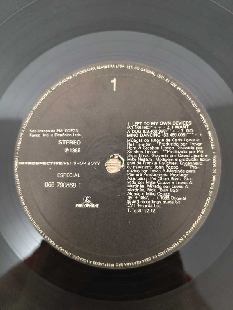 Lp Vinil Pet Shop Boys Introspective
