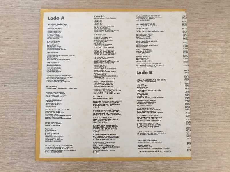 Lp Vinil Paquitas 1989 Com Encarte