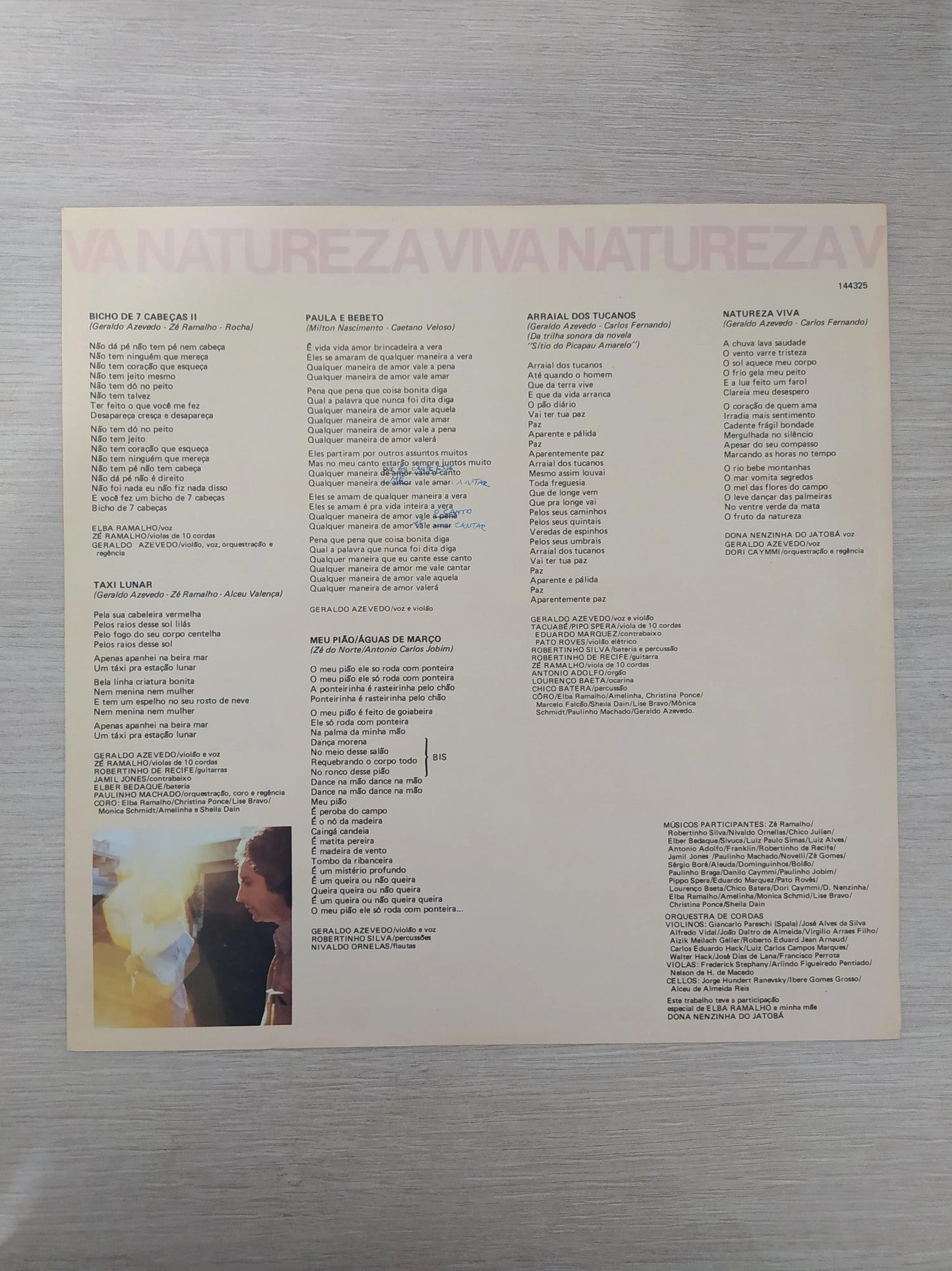 Lp Vinil Geraldo Azevedo Bicho De 7 Cabeças Com Encarte