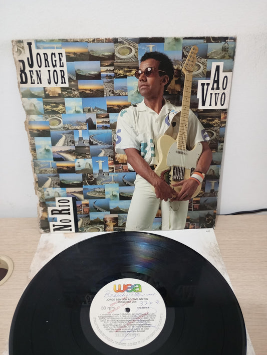 Lp Vinil Jorge Ben Ao Vivo No Rio Com Encarte