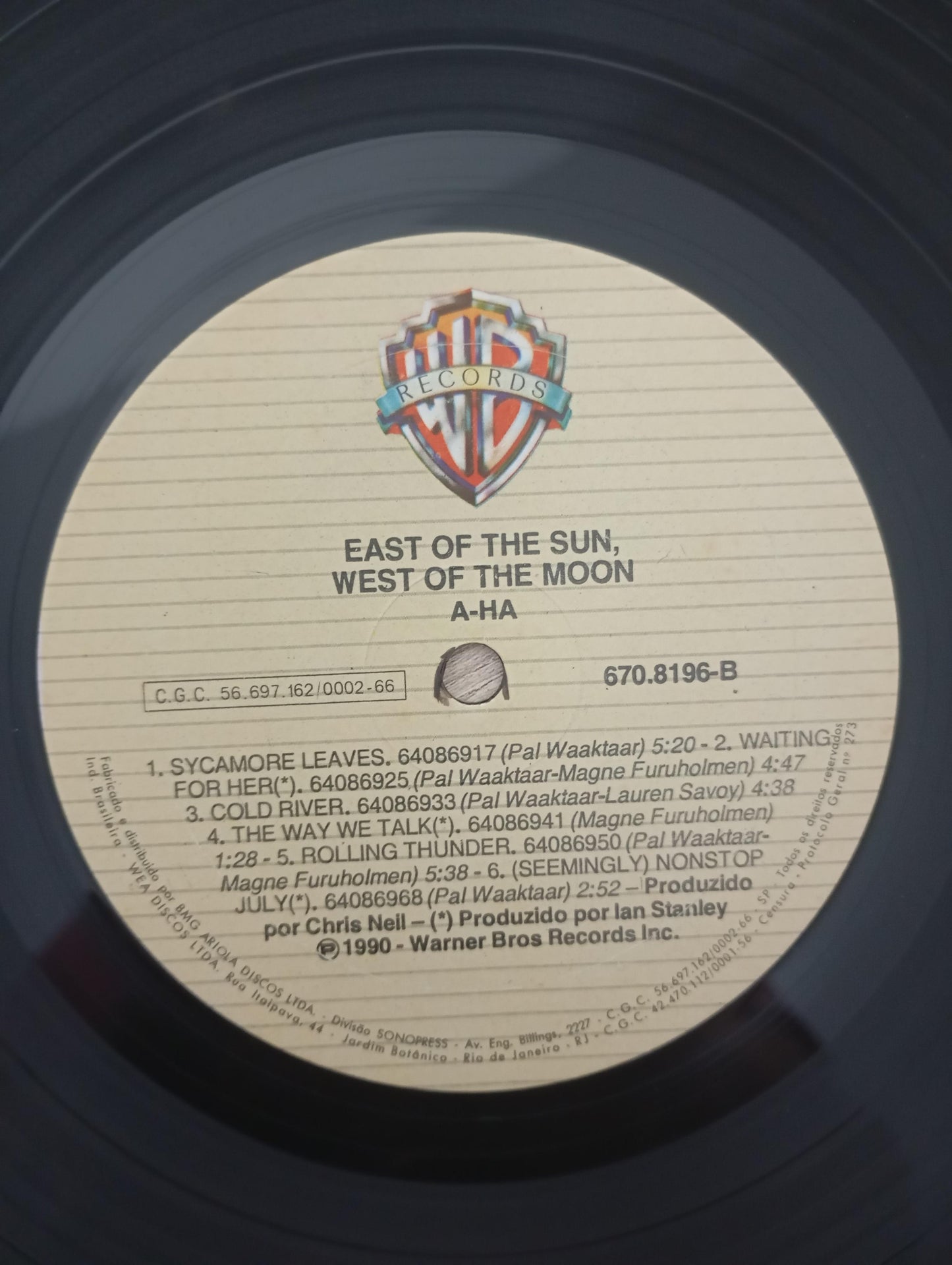 Lp Vinil A-ha East Of The Sun West Of The Moon Com Encarte