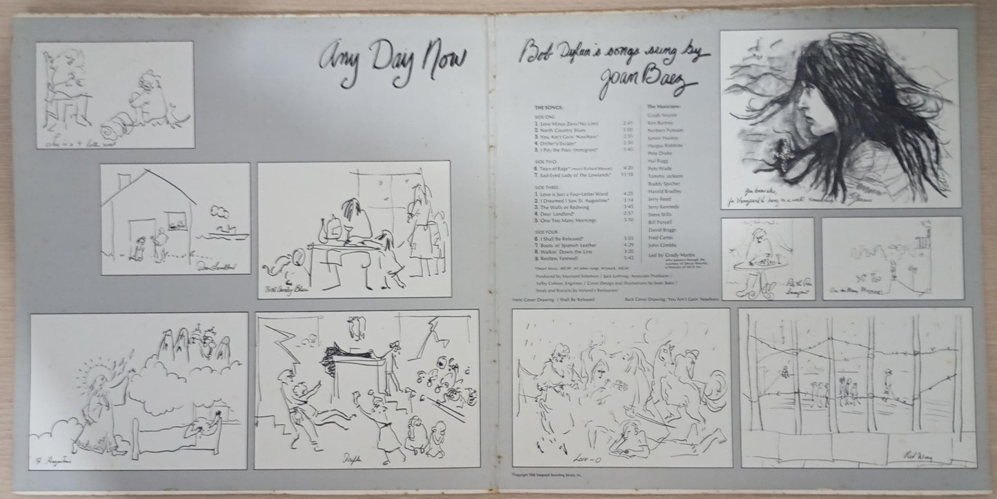 Lp Vinil Joan Baez Any Day Now Duplo Com Encartes