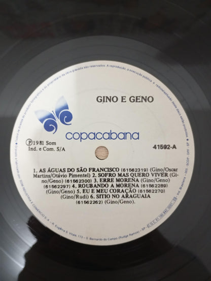 Lp Vinil Gino e Geno As Águas do São Francisco