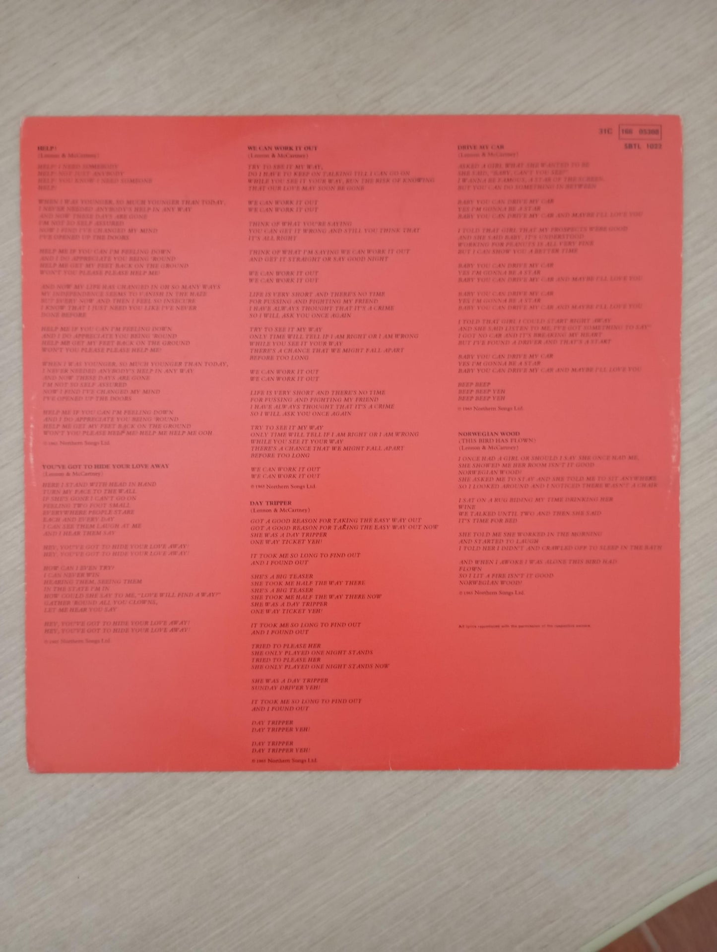 Lp Vinil The Beatles 1962-1966 Duplo Com Encartes