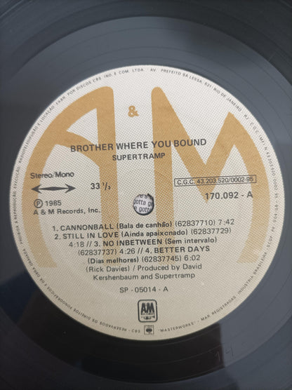 Lp Vinil Supertramp Brother Where You Bound Com Encarte