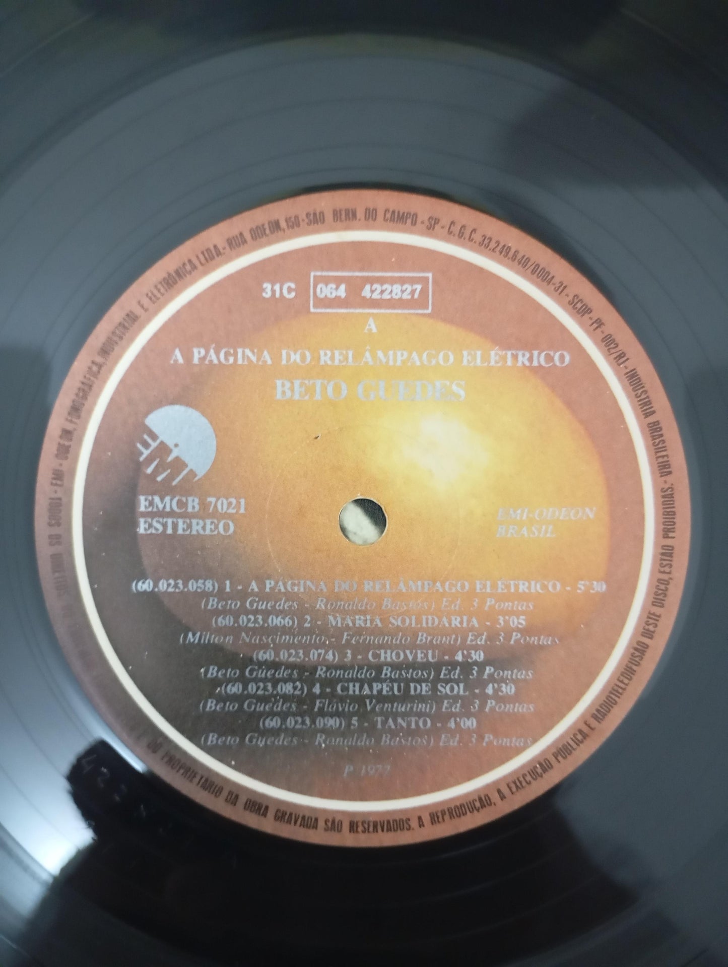 Lp Vinil Beto Guedes A Página Relâmpago Elétrico
