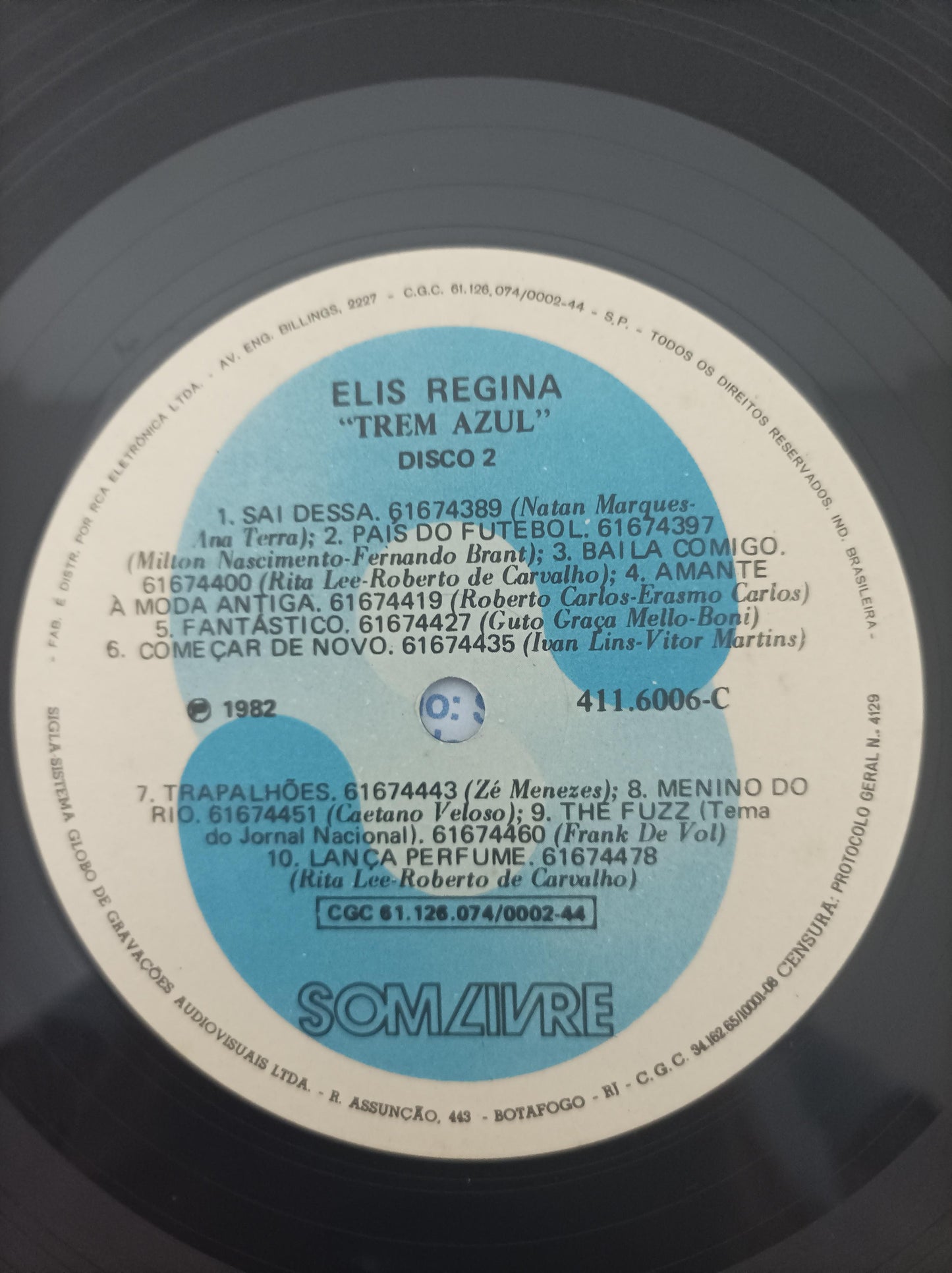 Lp Vinil Elis Regina Trem Azul Duplo Com Encarte