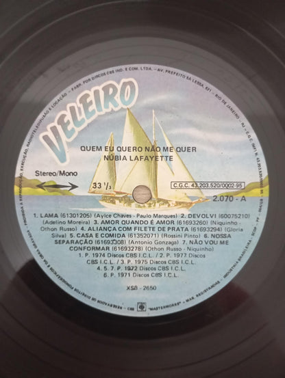 Lp Vinil Núbia Lafayette Quem Eu Quero Não Me Quer