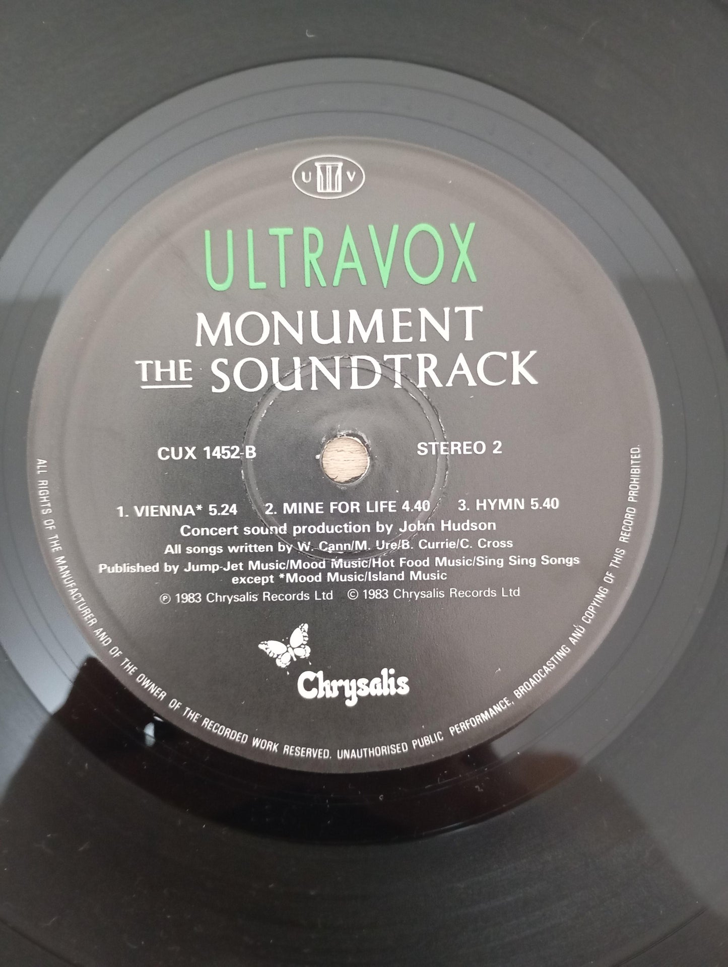 Lp Vinil Ultravox Monument The Soundtrack UK Importado