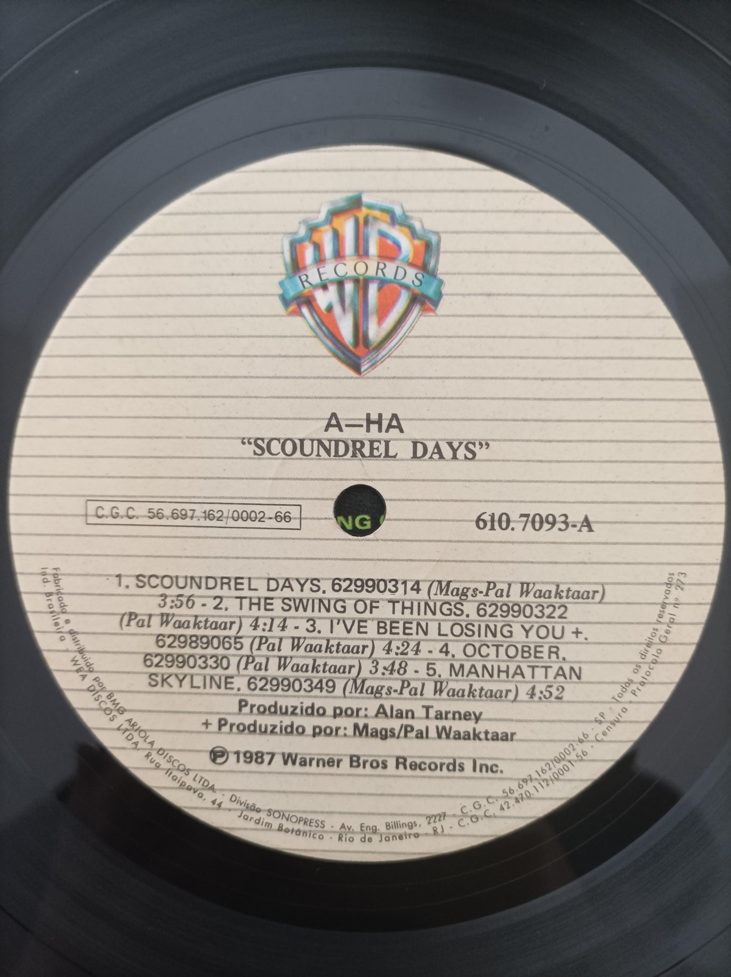 Disco Vinil Scoundrel Com Encarte B Days a-ha