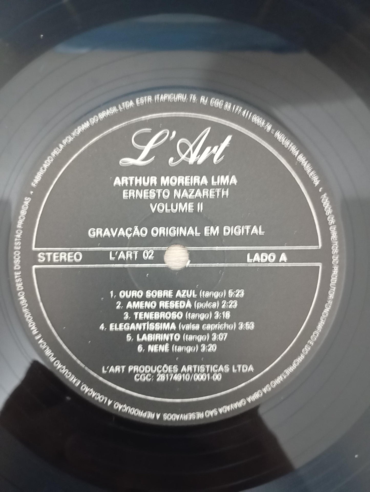 Lp Vinil Arthur Moreira Lima Ernesto Nazareth Volume 2