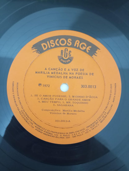 Lp Vinil Marilia Medalha & Vinícius de Moraes