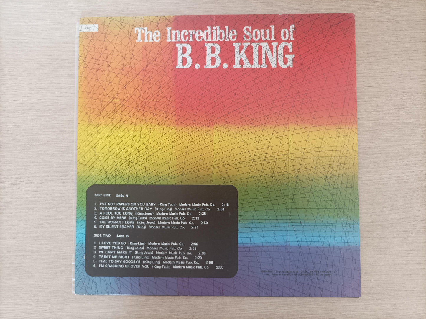 Lp Vinil B.B. King The Incredible Soul Of