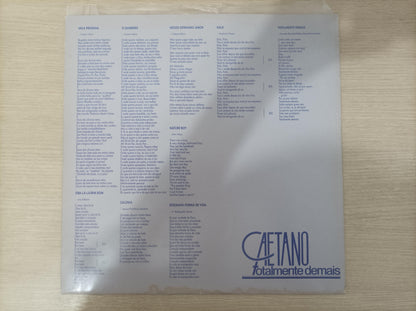 Disco Vinil Totalmente Demais Caetano Veloso Com Encarte A