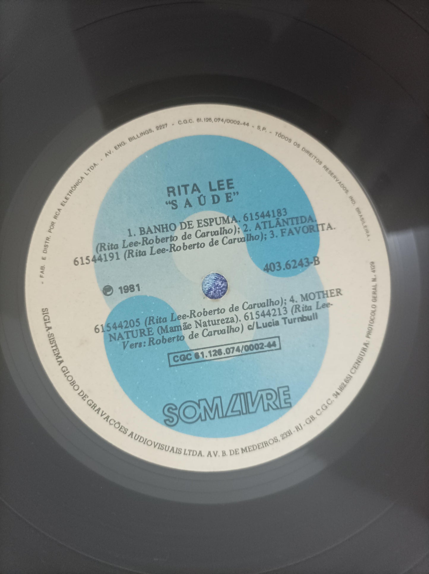 Disco Vinil Saúde Rita Lee & Roberto Com Encarte A