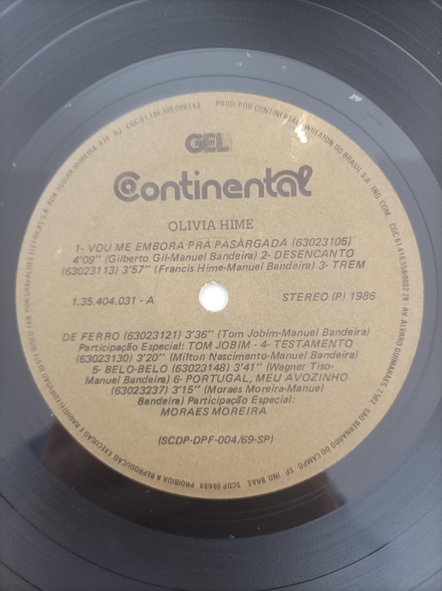 Lp Vinil Olivia Hime Estrela Da Vida Inteira Com Encarte