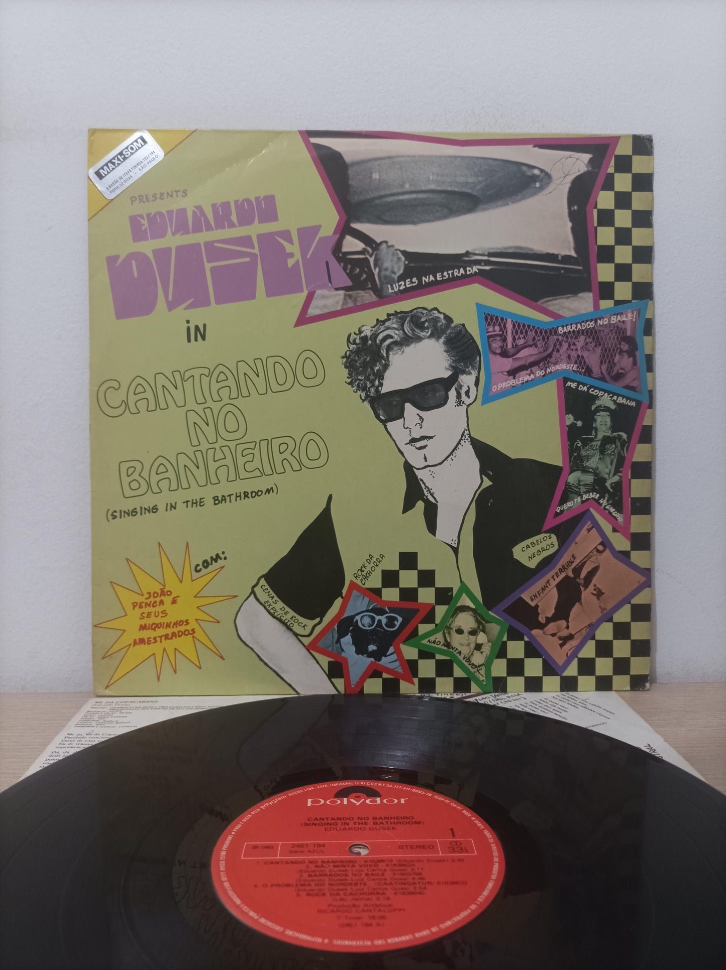 Lp Vinil Eduardo Dusek Cantando No Banheiro Com Encarte