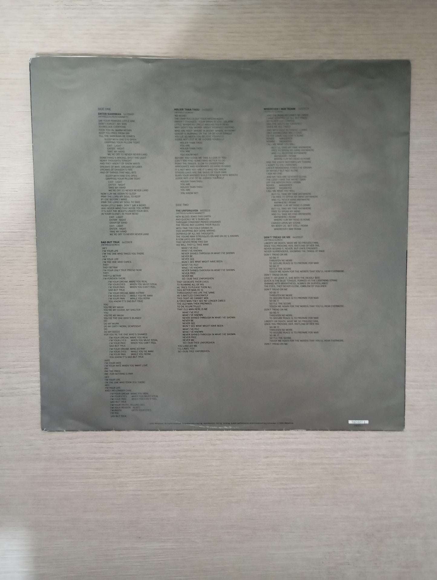 Lp Vinil Metallica Black Album 1991 Duplo Com Encartes