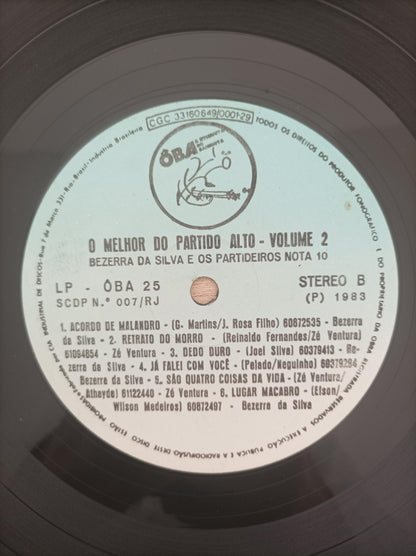Lp Vinil Bezerra Da Silva O Melhor do Partido Alto Vol. 2