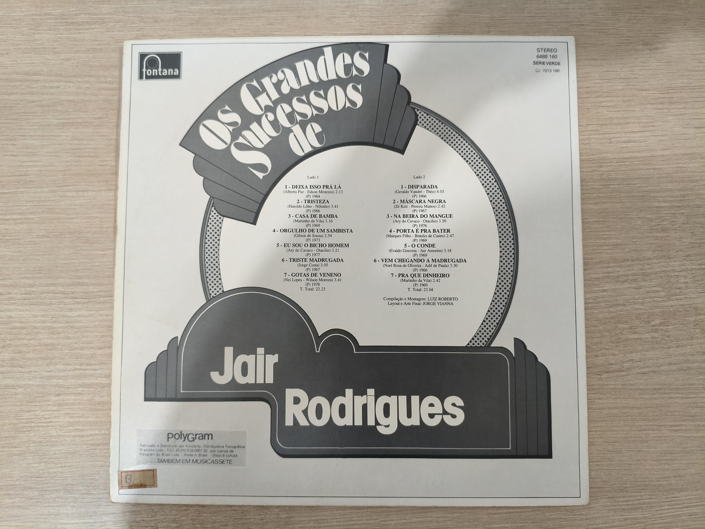 Lp Vinil Jair Rodrigues Os Grandes Sucessos de