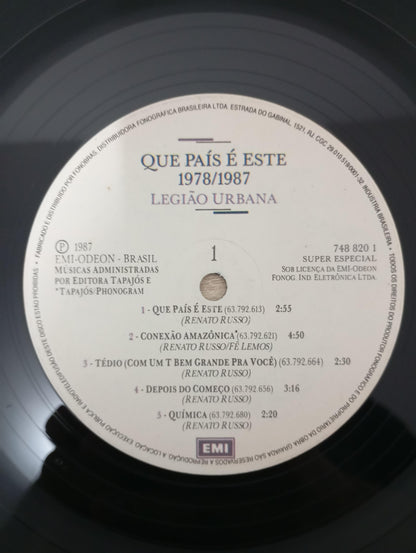 Lp Vinil Legião Urbana Que País É Este 1978/1987 Com Encarte