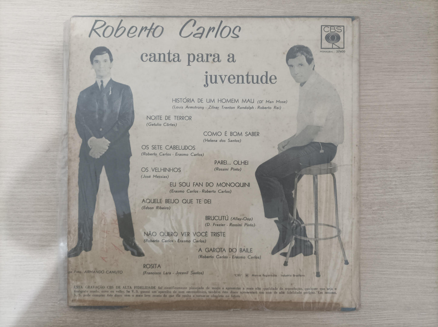 Lp Vinil Roberto Carlos Canta Para A Juventude