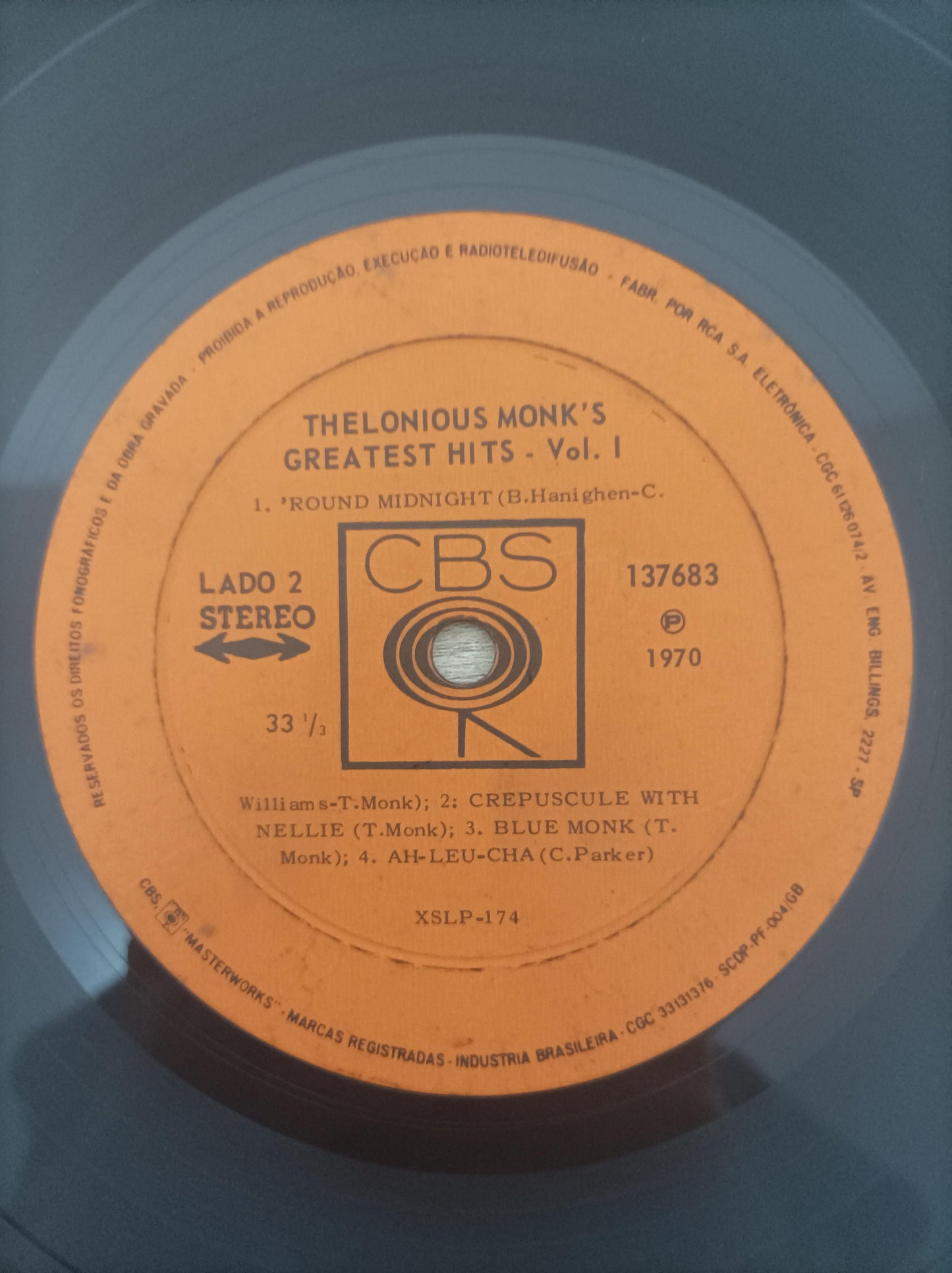 Lp Vinil Thelonious Monk Greatest Hits Vol. 1