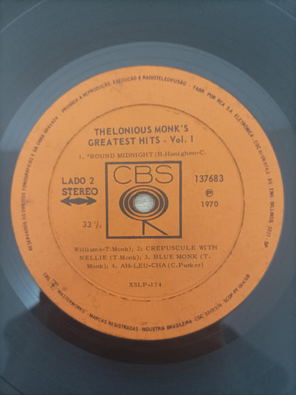 Lp Vinil Thelonious Monk Greatest Hits Vol. 1