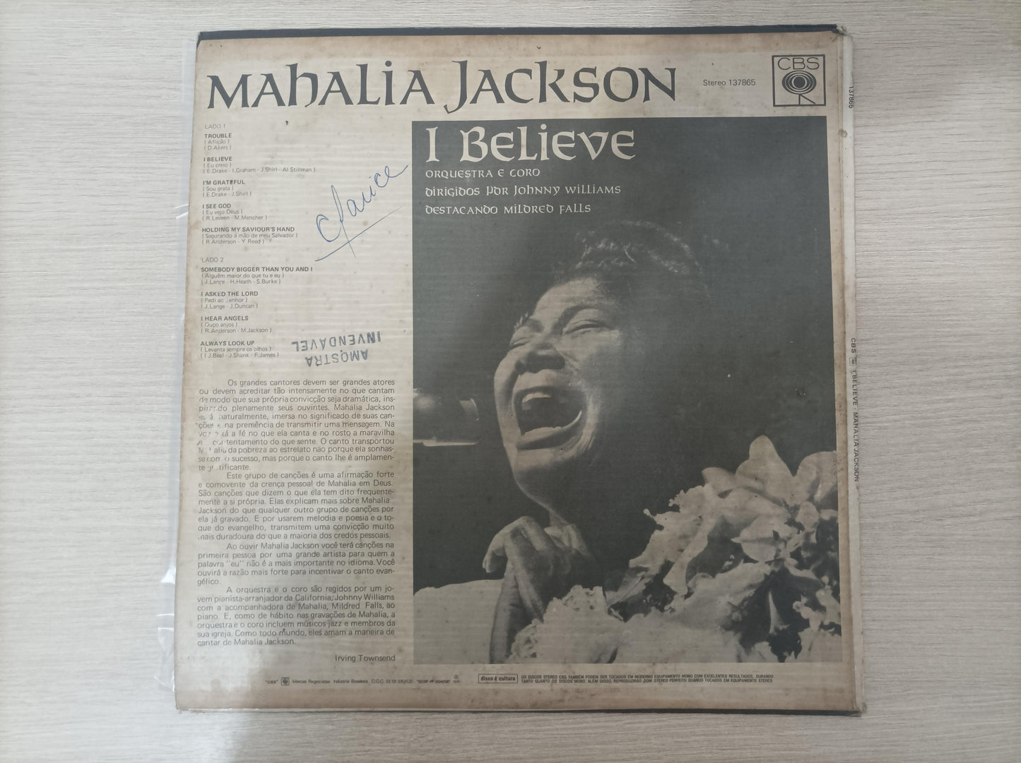 Disco Vinil I Believe Mahalia Jackson A