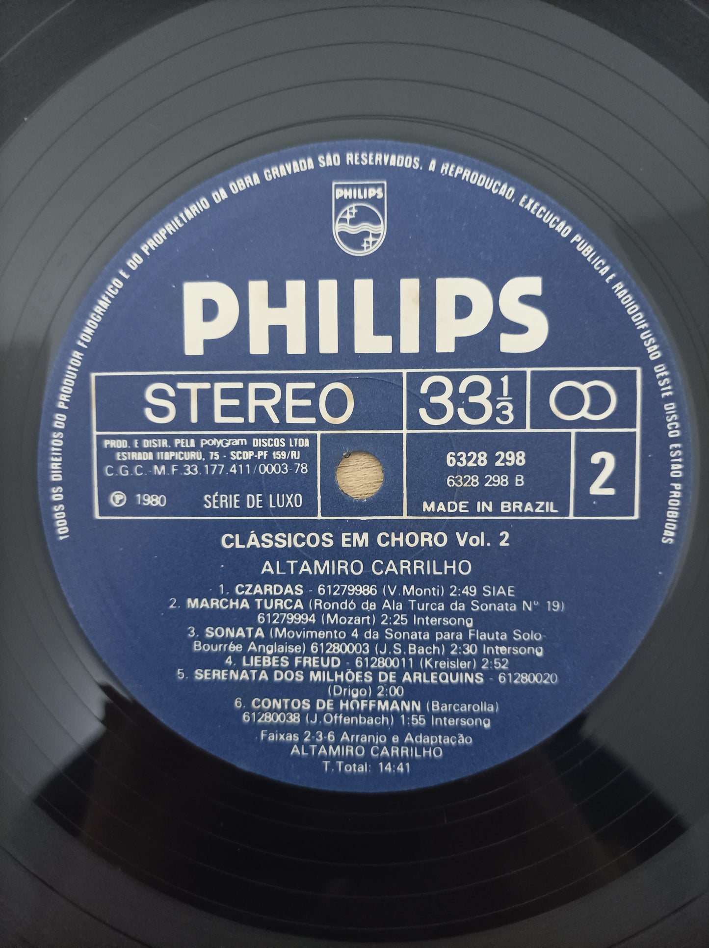 Lp Vinil Altamiro Carrilho Clássicos Em Choro Vol. 2