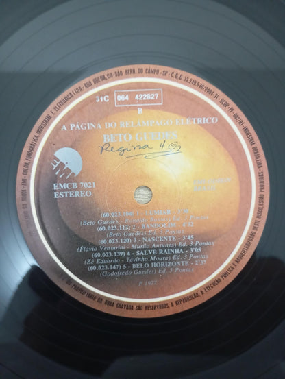 Lp Vinil Beto Guedes A Página Relâmpago Elétrico