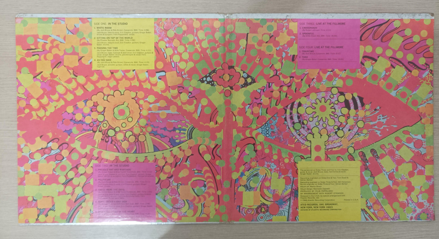 Lp Vinil Cream Wheels Of Fire Duplo Com Encarte Importado